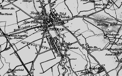 Old map of Sowerby in 1898