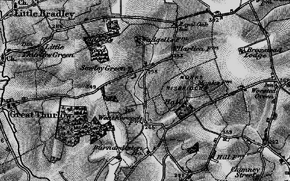 Old map of Barnardiston Hall (Sch) in 1895