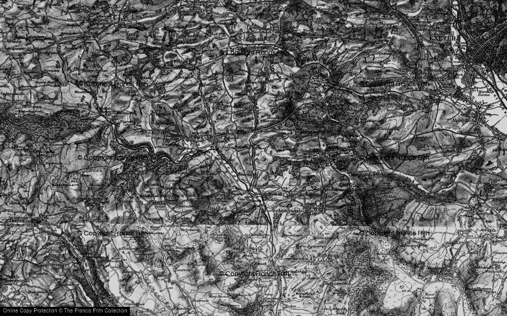 Old Map of Sowton Barton, 1898 in 1898