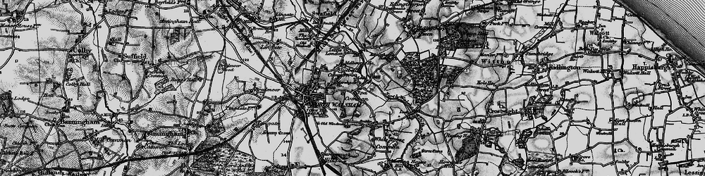 Old map of Spa Common in 1898