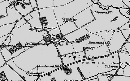 Old map of Spaldington in 1895