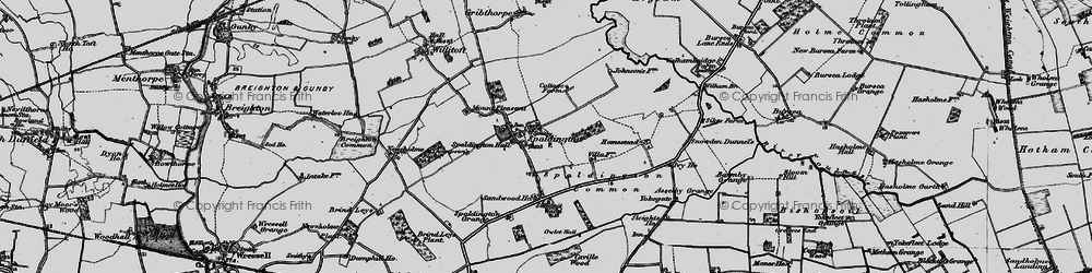 Old map of Spaldington in 1895