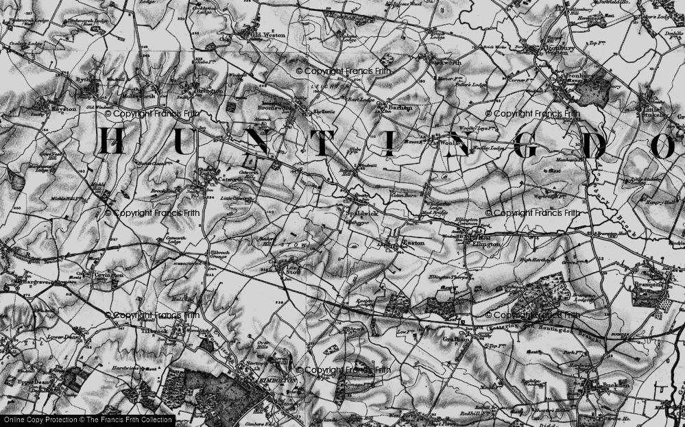 Old Map of Spaldwick, 1898 in 1898