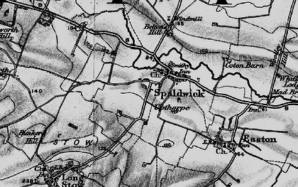 Old map of Spaldwick in 1898