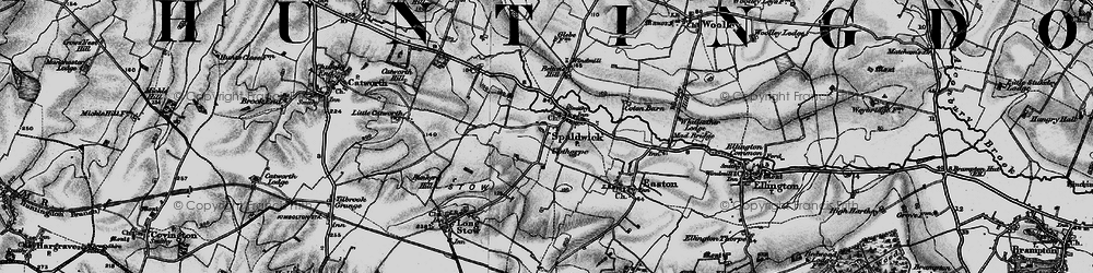 Old map of Spaldwick in 1898