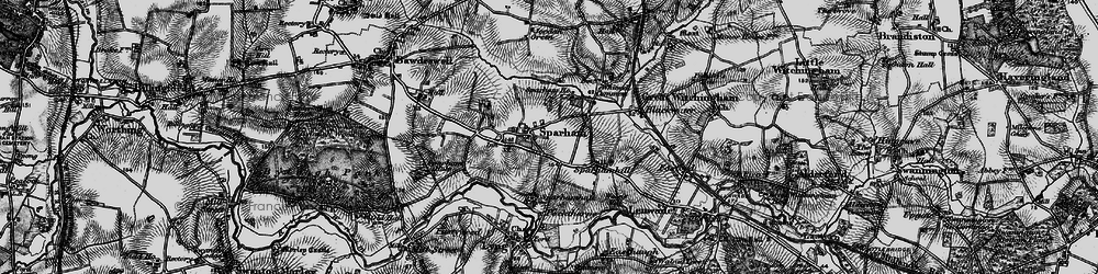 Old map of Sparham in 1898