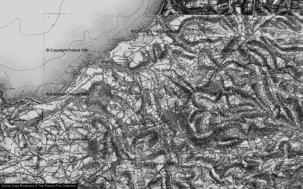 Old Map of Sparnon Gate, 1896 in 1896