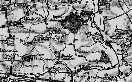 Old map of Sparrow Green in 1898