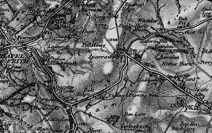 Old map of Sparrowpit in 1896