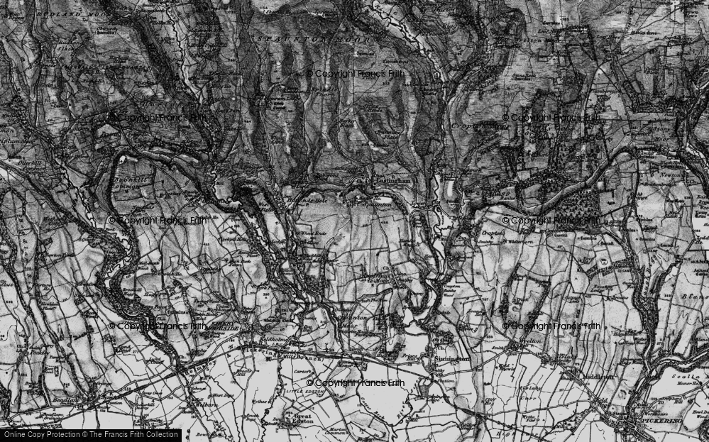 Old Map of Spaunton, 1898 in 1898