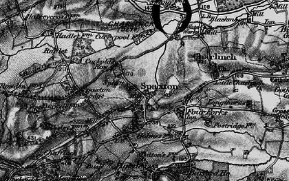 Old map of Spaxton in 1898