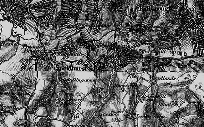 Old map of Speldhurst in 1895
