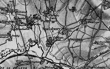 Old map of Spelsbury in 1896