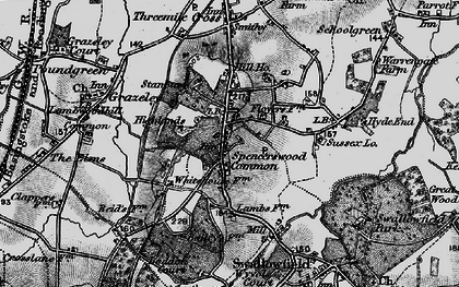 Old map of Spencers Wood in 1895