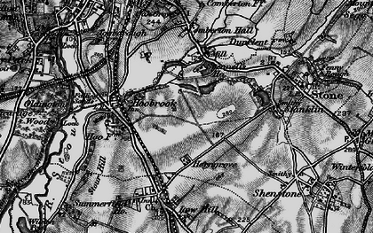 Old map of Spennells in 1899