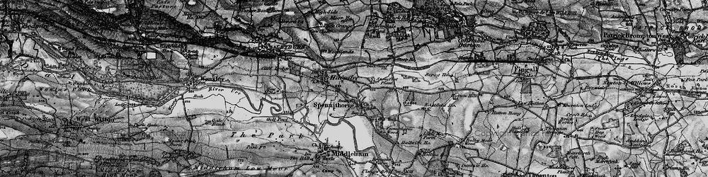 Old map of Spennithorne in 1897