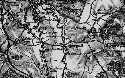 Old map of Spernall in 1898