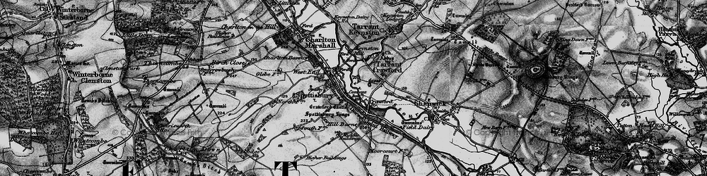 Old map of Spetisbury in 1895