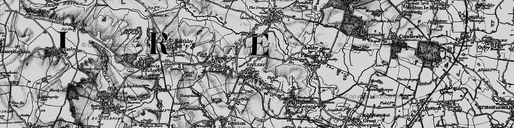 Old map of Spilsby in 1899