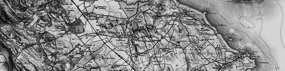 Old map of Spindlestone in 1897