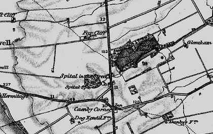 Old map of Caenby Corner in 1898