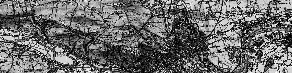 Old map of Spital Tongues in 1898