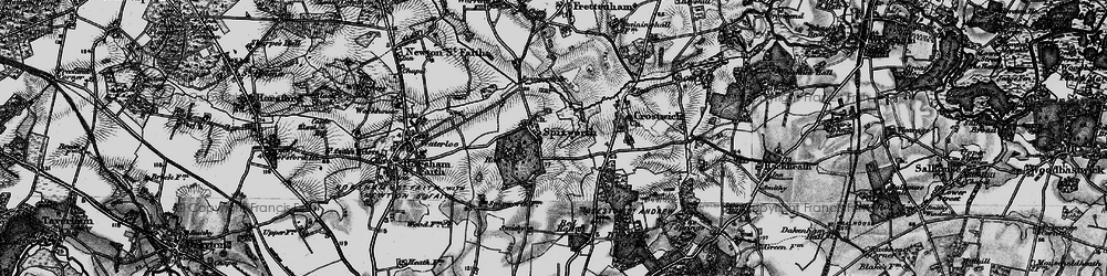 Old map of Spixworth in 1898