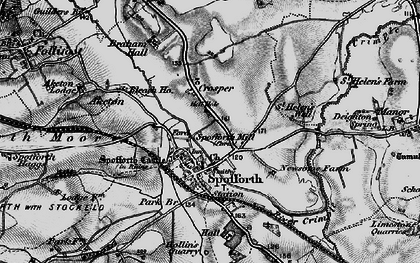 Old map of Spofforth in 1898