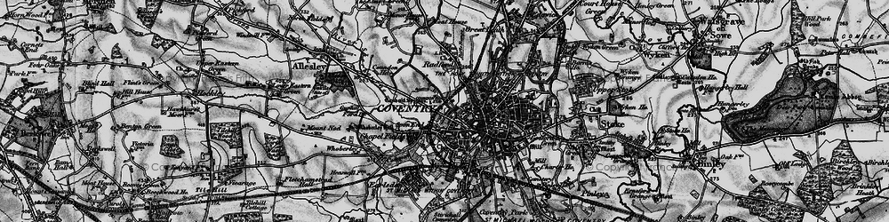 Old map of Spon End in 1899