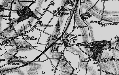 Old map of Spooner Row in 1898