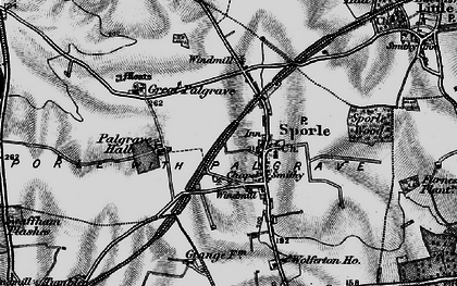 Old map of Sporle in 1898