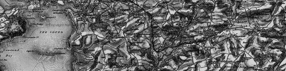 Old map of Spriddlestone in 1897