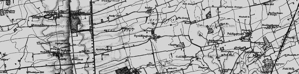 Old map of Spridlington in 1899