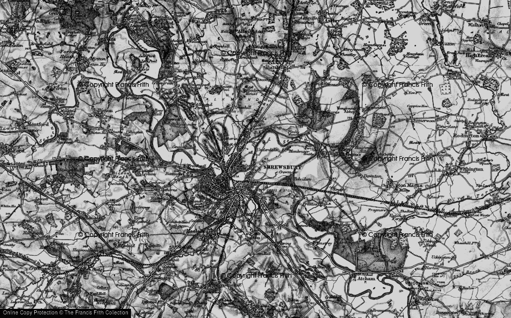 Old Map of Spring Gdns, 1899 in 1899