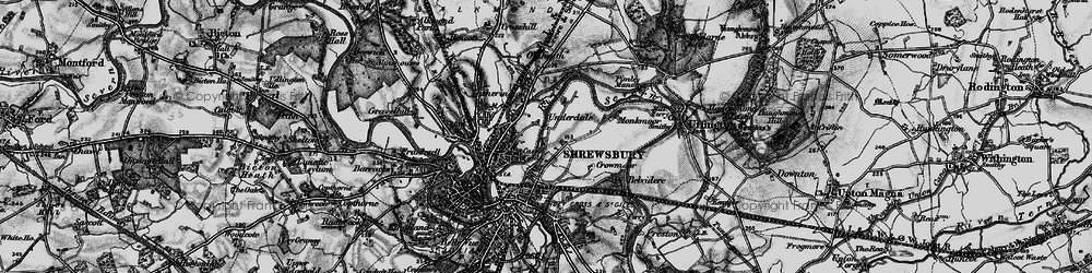 Old map of Spring Gdns in 1899
