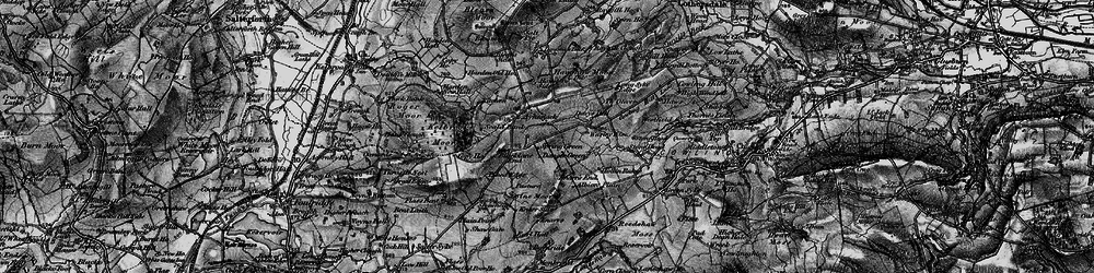 Old map of Black Lane Ends in 1898