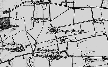 Old map of Springthorpe in 1895