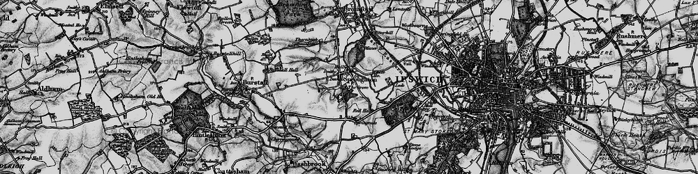 Old map of Abbey Oaks in 1896