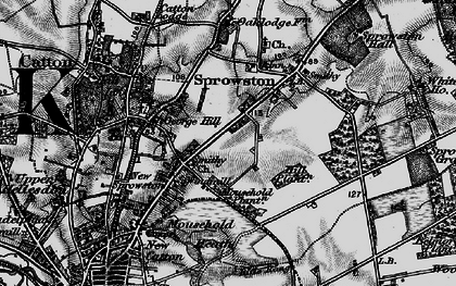 Old map of Sprowston in 1898
