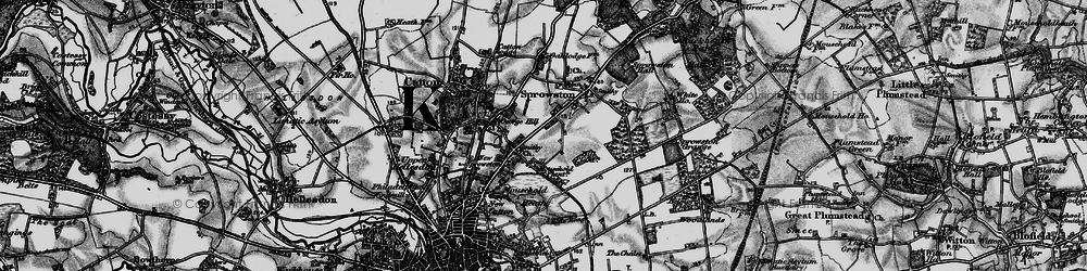 Old map of Sprowston in 1898