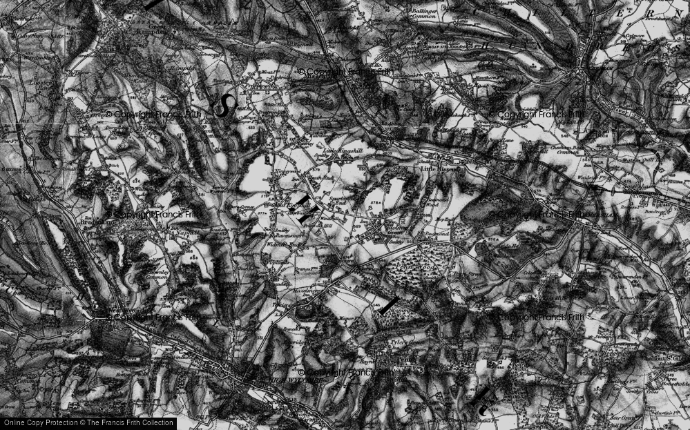 Old Map of Spurlands End, 1895 in 1895
