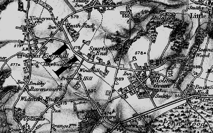 Old map of Spurlands End in 1895