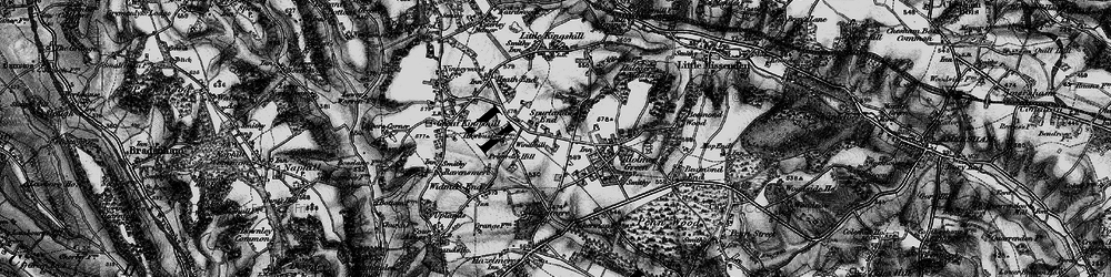 Old map of Spurlands End in 1895