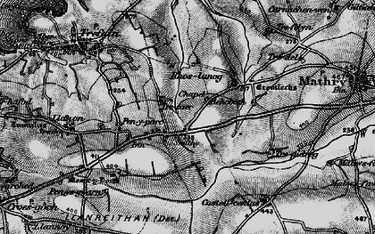 Old map of Square and Compass in 1898