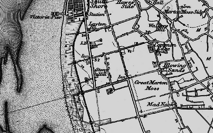 Old map of Blackpool Airport in 1896