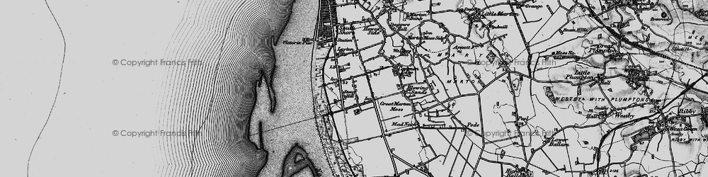 Old map of Blackpool Airport in 1896