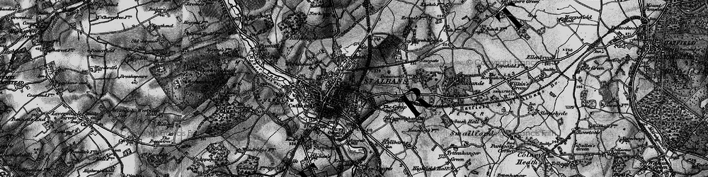Old map of St Albans in 1896