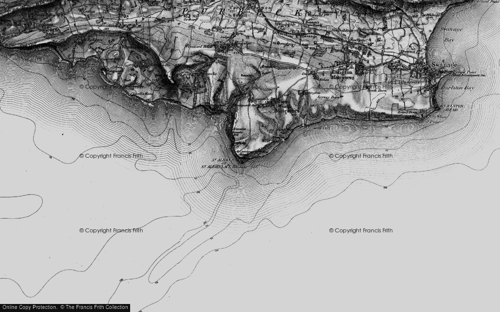 Old Map of St Aldhelm's, 1897 in 1897