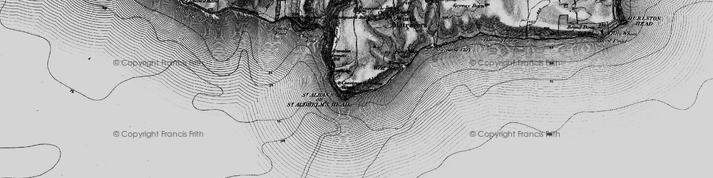 Old map of St Aldhelm's in 1897