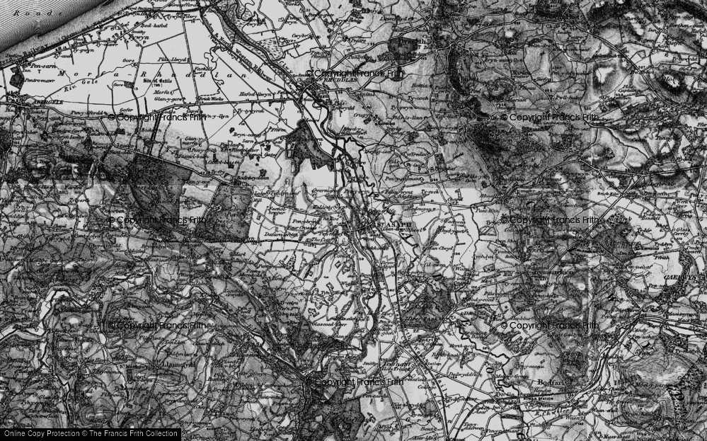 Old Map of St Asaph, 1898 in 1898